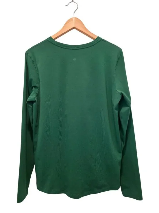 Lululemon Love Everglade Green Long Sleeve Athleisure Shirt Sz 12 - Picture 2 of 7